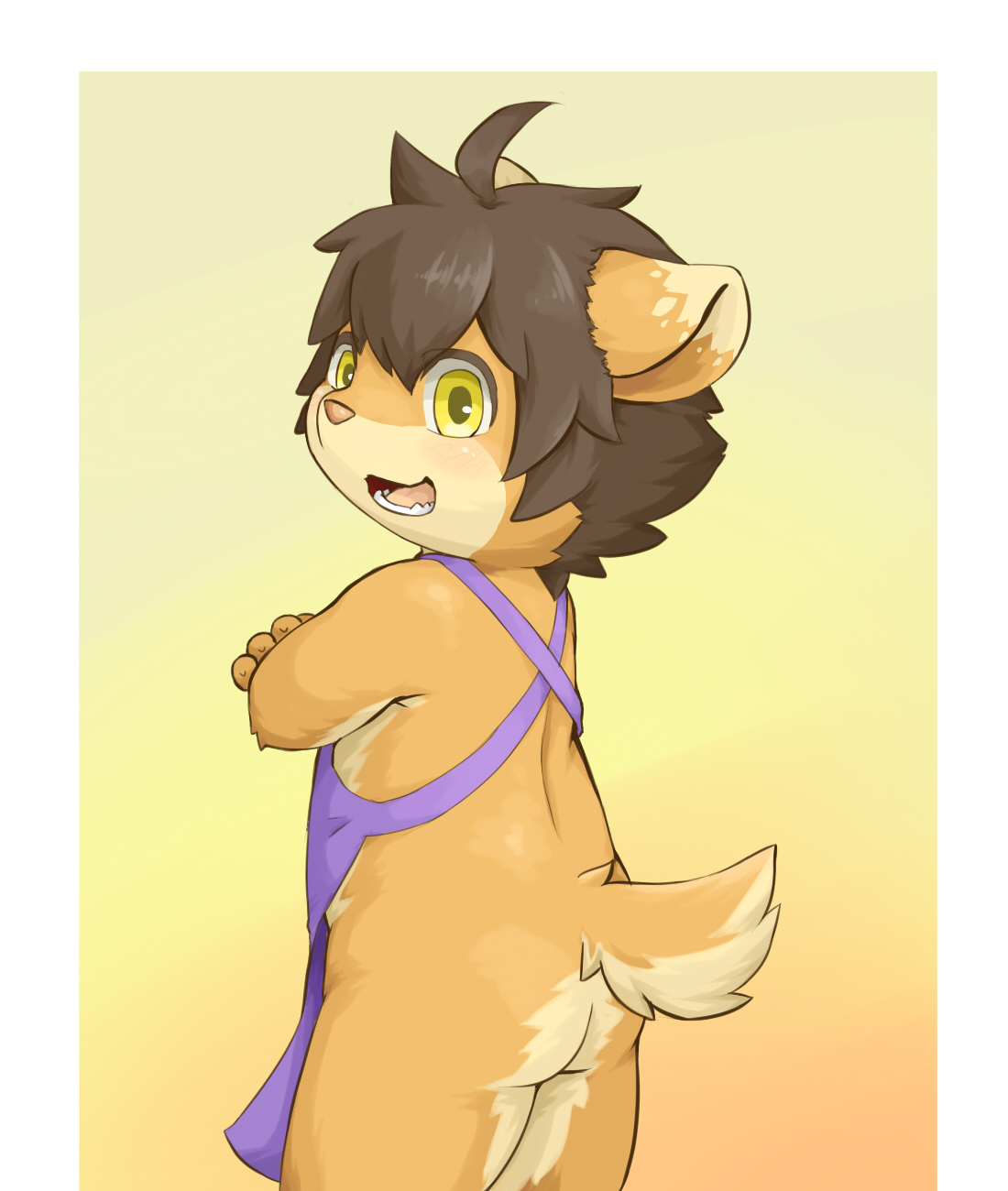 Naked apron by norphen Submission Inkbunny, the Furry Art Co