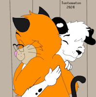 Hugging my friend by Tuntematon