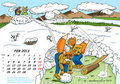Fox Calendar 2013 - February by Micke